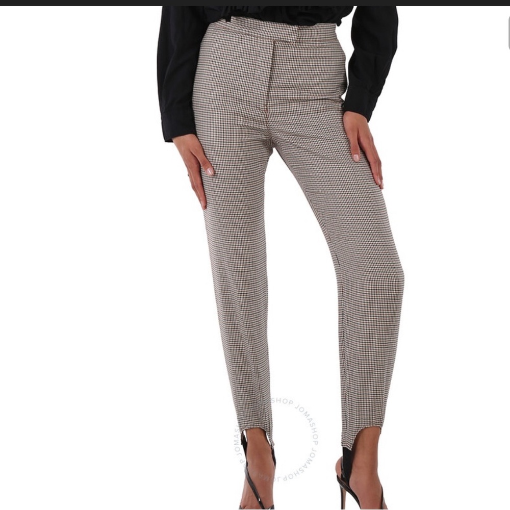Burberry Beige Houndstooth Wool Leggings NWT - Size 6 ( US) / 40 (EU)